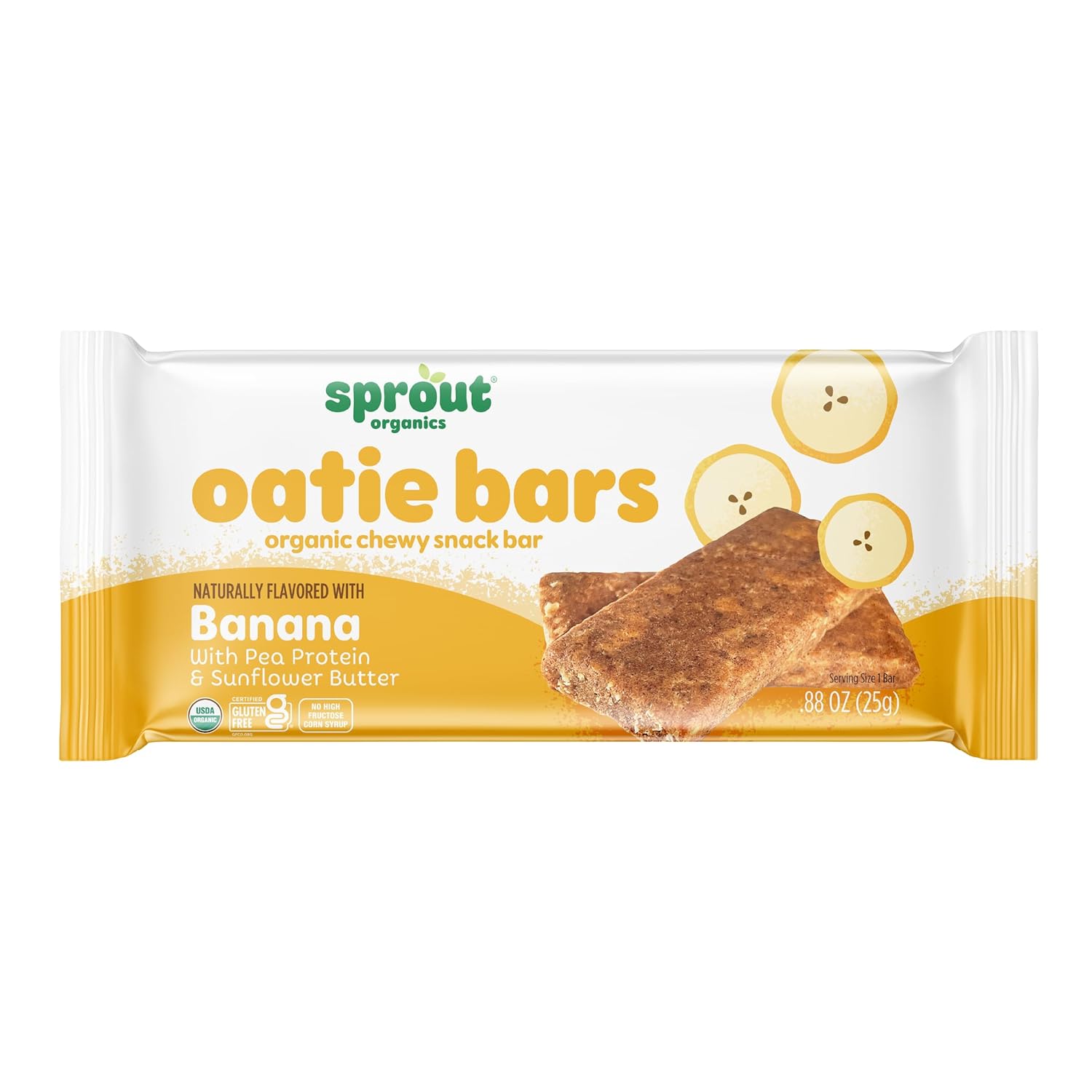 Cocomelon Sprout Organic Baby Food, Toddler Snacks, Banana Snack Bar 5 Count (Pack Of 6)