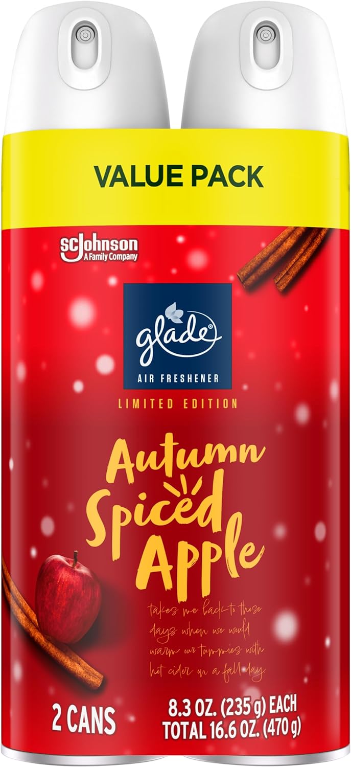 Glade Air Freshener Room Spray, Autumn Spiced Apple, 8.3 oz, 2 Count