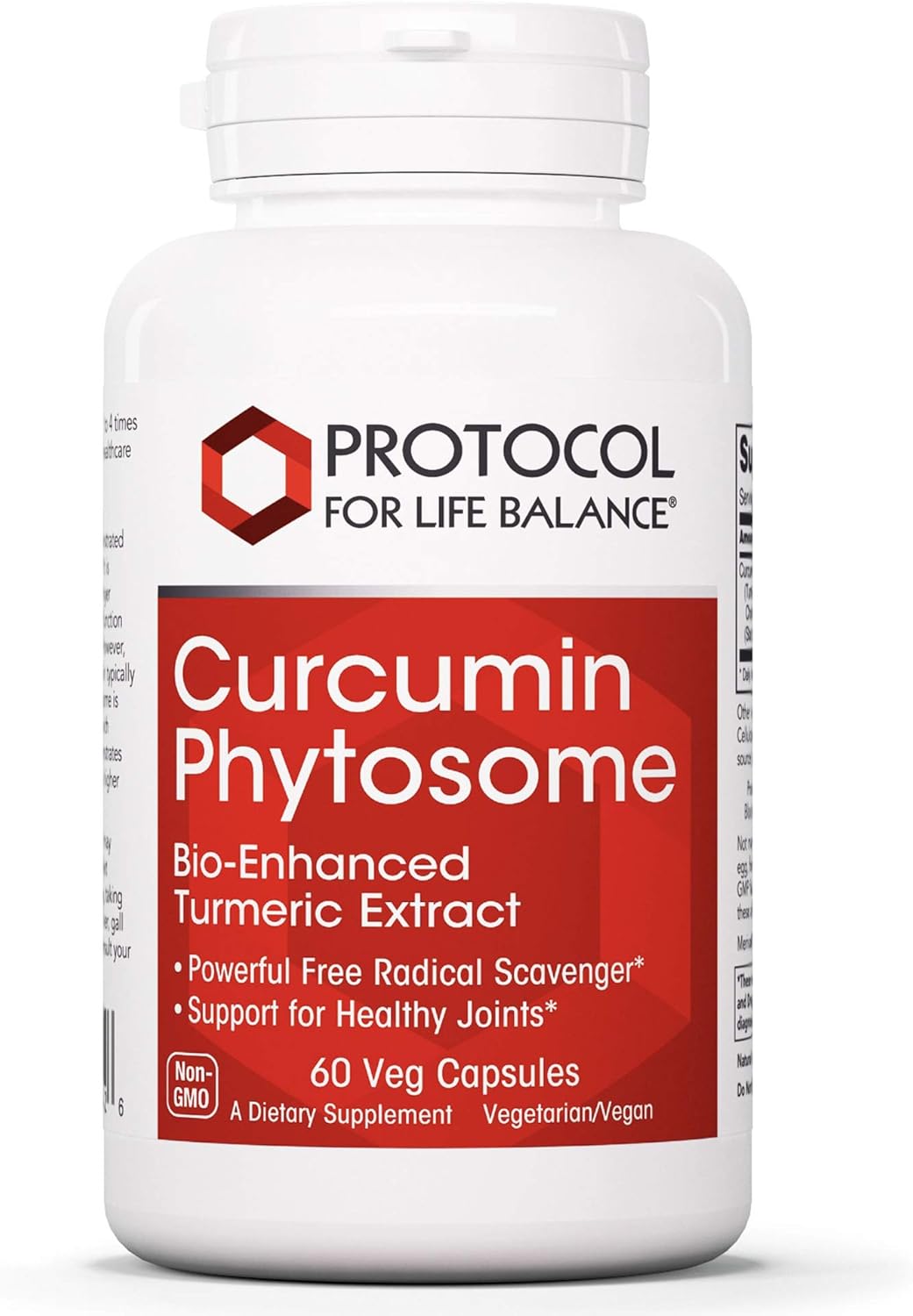 Protocol Curcumin PC 500mg - Oxidative Stress Modulator, Joint Health Supplement - 60 Veg Caps