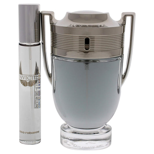 Paco Rabanne Invictus Men 2 Pc Gift Set 3.4Oz Edt Spray, 0.68Oz Edt Spray
