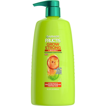 Garnier Fructis Grow Strong Thickening Conditioner For Fine Hair, Biotin-C, 32.3 Fl Oz, 1 Count (Packaging May Vary)