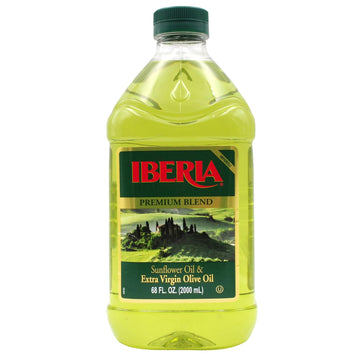 Iberia Premium Blend, Sunflower Oil & Extra Virgin Olive Oil, High Heat Frying, 68 Fl Oz