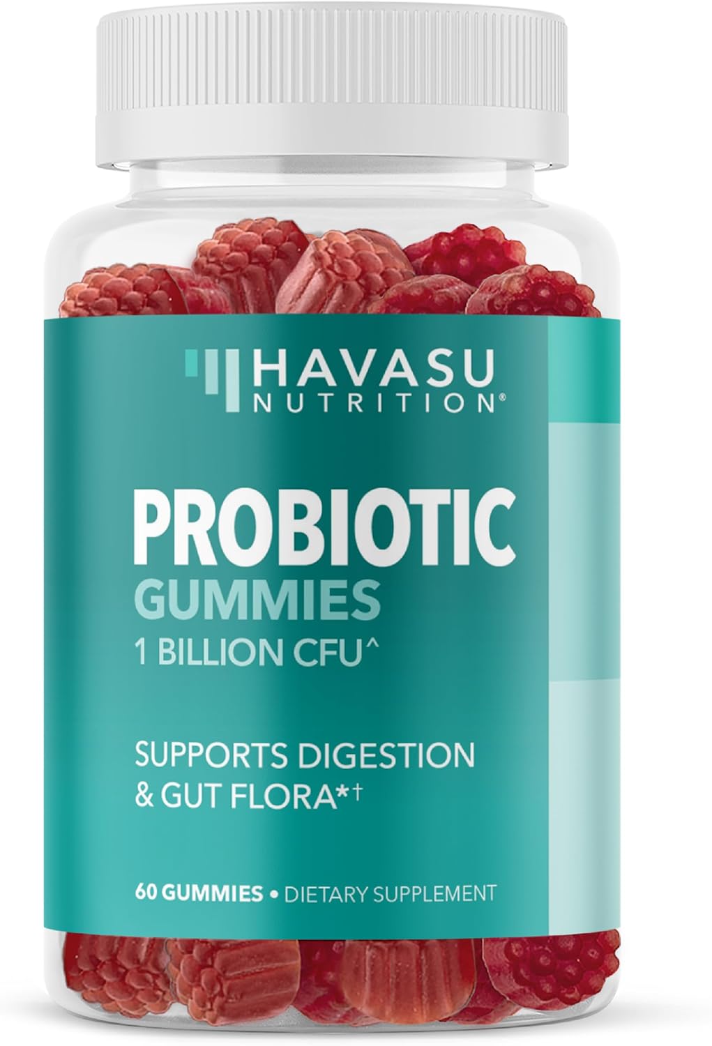 Probiotic Gummies For Digestive Support And Gut Health With 1 Billion Cfu Of Shelf Stable Microorganisms - Non-Gmo, Gluten Free And Vegetarian Friendly - 2 Month Supply Mixed Berry Gummies