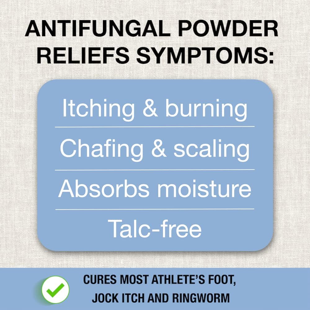 Puregen Labs Antifungal Powder with 2% Miconazole Nitrate for Common Fungal Infections Including Athlete’s Foot, Jock Itch and Ringworm, Talc Free, 3 oz (85g) : Health & Household