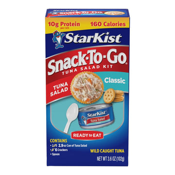 StarKist Ready-to-Eat Tuna Salad Kit, Original Deli Style, 3.28 Oz, Pack of 12