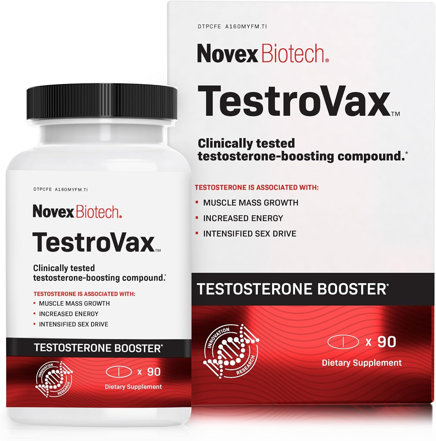 Testrovax Testosterone Boosting Compound 60 Tablets Of Increased Sex Drive, Muscle Mass Growth, Enhanced Drive And Energy, 60 Count (20 Servings)