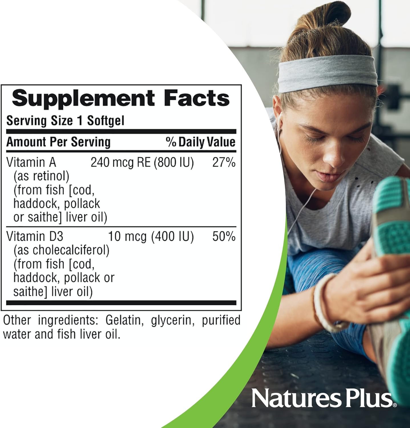 Nature'S Plus Vitamin D - 400 Iu - 180 Softgels