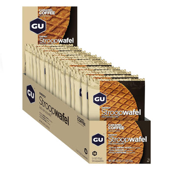 Gu Energy Stroopwafel Caramel Coffee Sports Nutrition Waffle, Caffeine Included, And Kosher Dairy, On-The-Go Energy For Any Workout, 16 Count