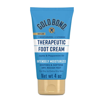 Gold Bond Therapeutic Foot Cream, With Jojoba & Peppermint Oil, Foot Moisturizer, 4 Oz