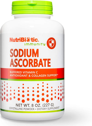 NutriBiotic - Sodium Ascorbate Buffered Vitamin C Powder,  | Vegan, Non Acidic & Easier on Digestion Than Ascorbic Acid | Essential Immune Support & Antioxidant Supplement | Gluten & GMO Free