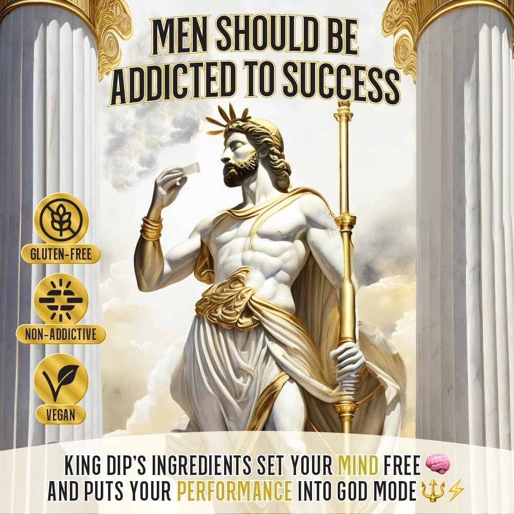 Top Shelf King Dip, Nootropic Energy Caffeine Pouches for Alpha Performance, Focus & Neuro Brain Supplement | Coffee Pouch Alternative (Wintergreen) : Health & Household