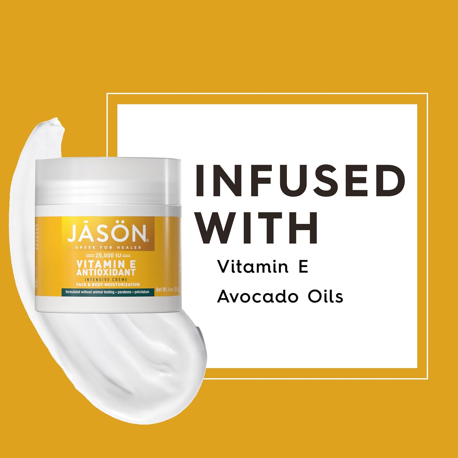 Jason Moisturizing Creme Vitamin E Age Renewal - 25000 Iu - 4 Oz : Vitamin E Cream : Beauty & Personal Care