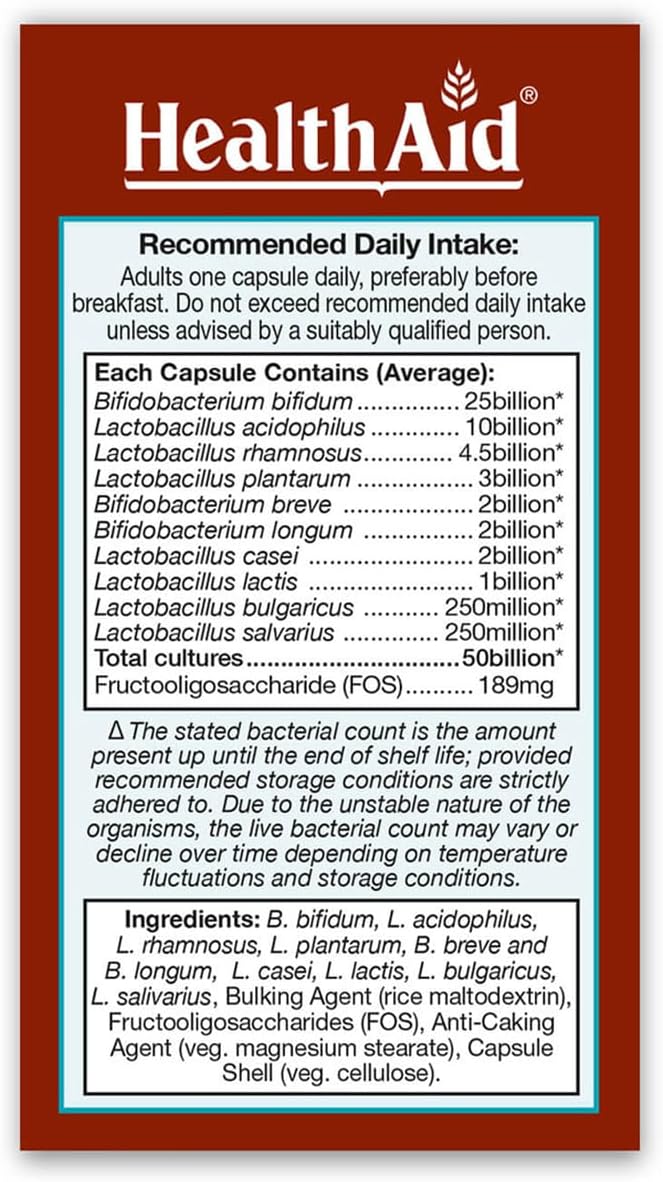 Healthaid Immuprobio Pack Of 2 X 30 Vegan Capsules (60 Capsules)