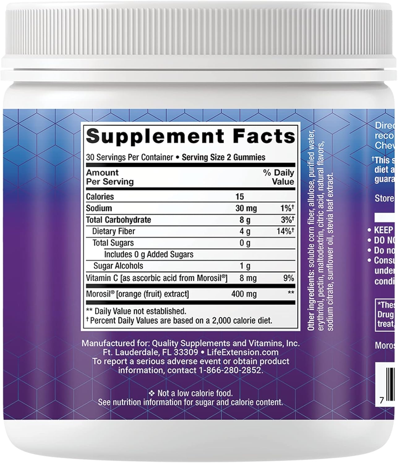 Life Extension Gummy Science Mediterranean Weight Management – Lose Belly Fat – Weight Loss Supplement with Vitamin C and Blood Orange Extract - Vegetarian, Gluten Free – 60 Sugar Free Gummies