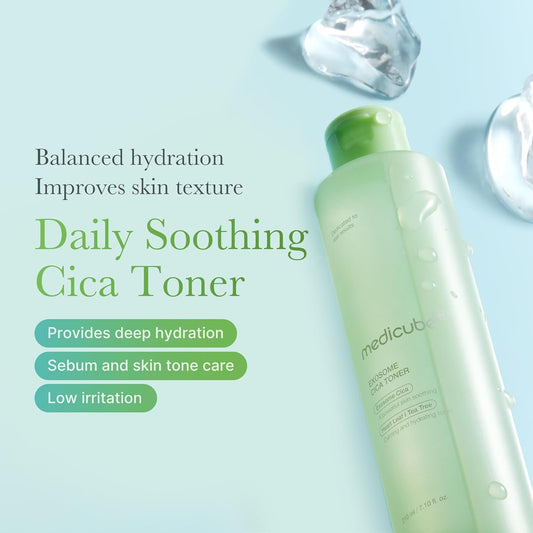 Medicube Exosome CICA Tea Tree Daily Calming Toner for Sensitive Skin with Centella Asiatica Help Reduce Redness and breakouts | Low Irritation, Sebum Care Korean Skin Care (210ml / 7.10 fl.oz.)