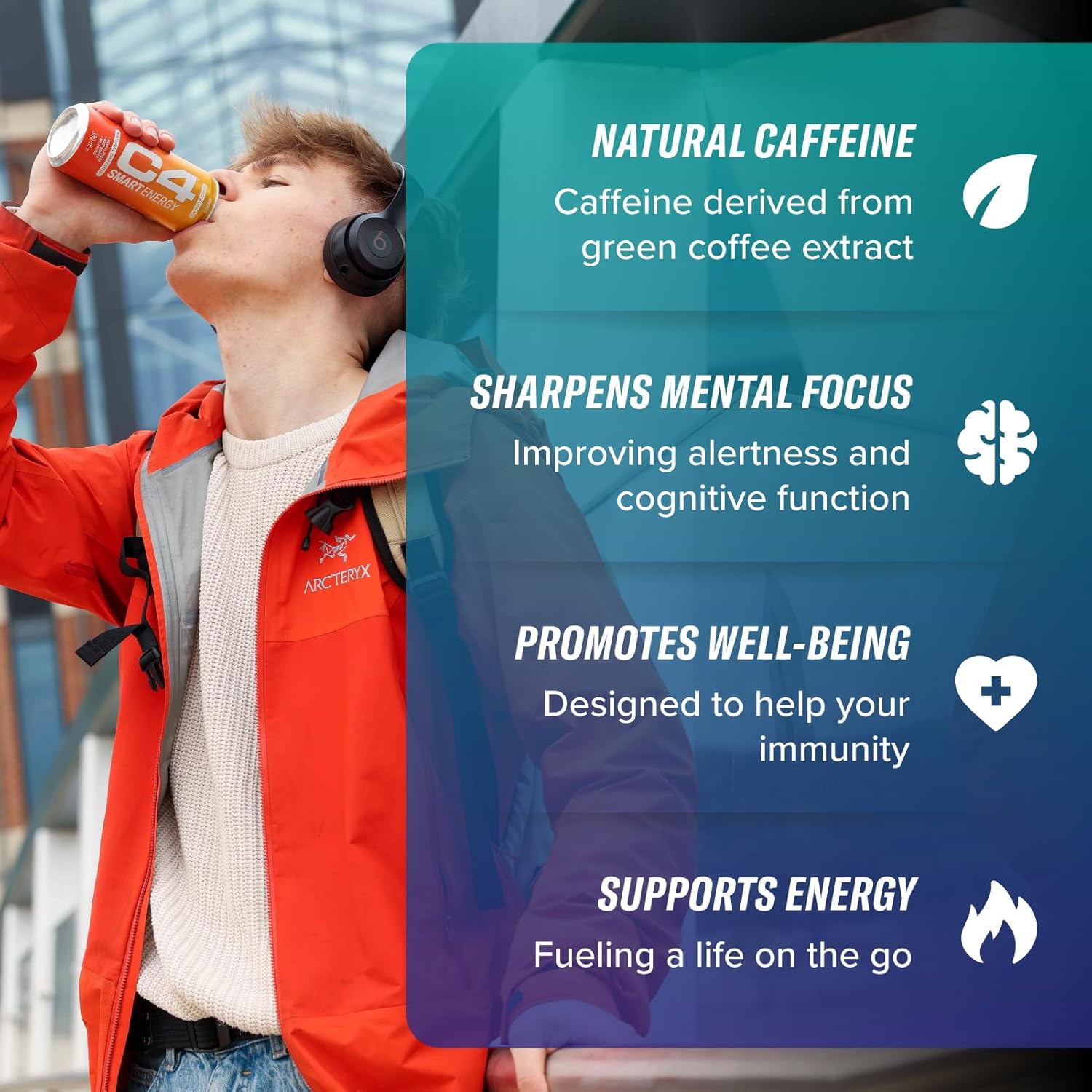 C4 Smart Energy Drinks Red Berry Yuzu 330ml (12 pack) | Sugar Free Energy Drink with 106mg Natural Caffeine, Brainberry, Nootropics, Vitamin C | Natural Energy Drink for Mental Focus On the Go : Amazon.co.uk: Grocery