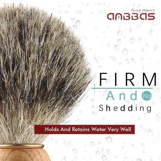 Anbbas Badger Hair Shaving Brush With Wall Mounted Brush Holder Stand For Traditional Shaving