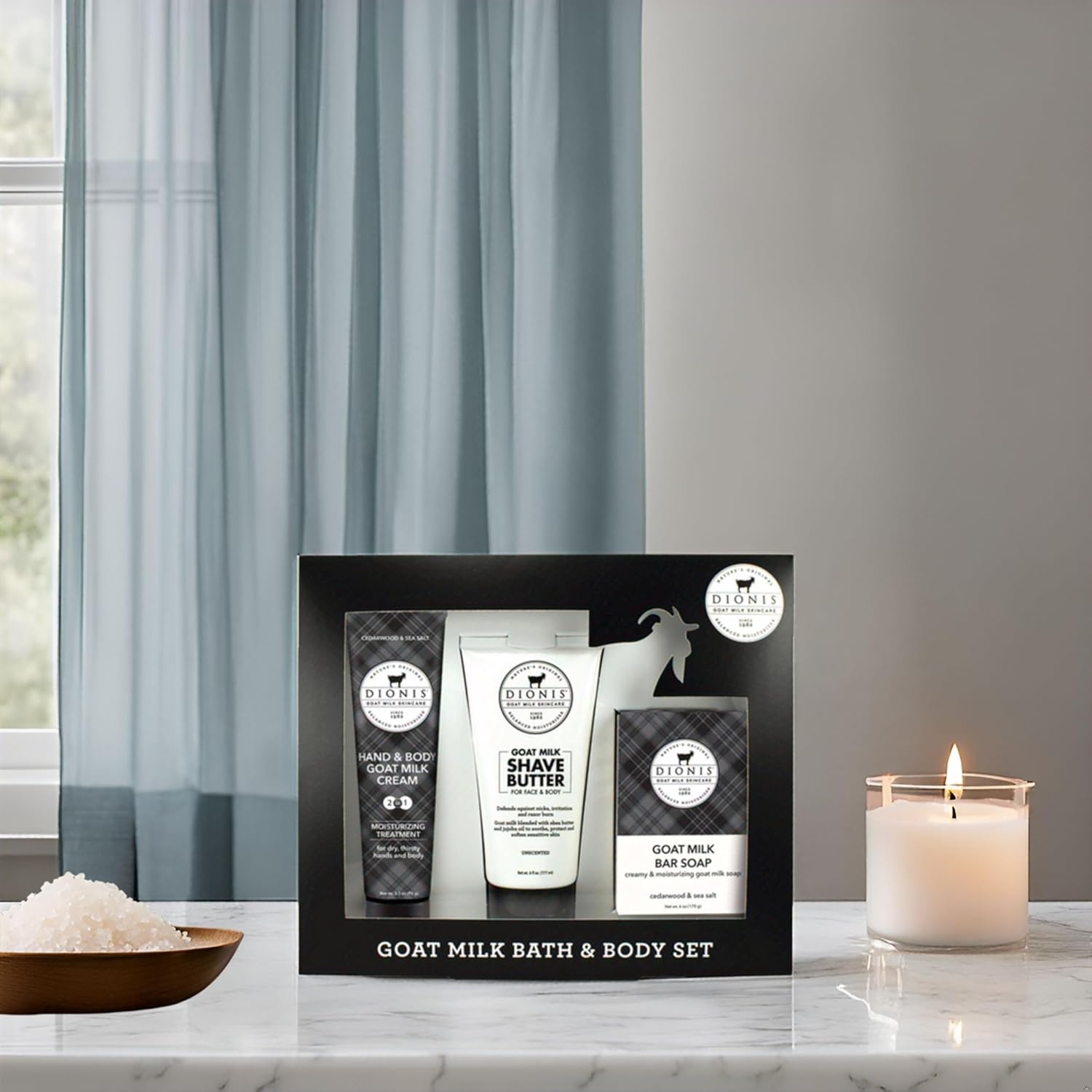 Dionis Goat Milk Skincare Men'S Unscented Bath & Body 3Pc Gift Set - Blended Shea Butter & Jojoba Oil Shave Butter For Sensitive Skin, Unscented Hydrating Moisturizer & Nourishing Bar Soap For Men : Beauty & Personal Care