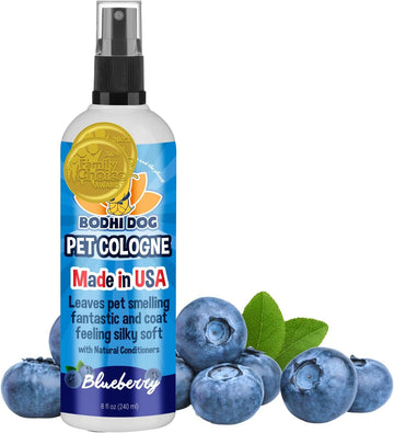 Bodhi Dog Natural Dog Cologne | Premium Scented Deodorizing Body Spray For Dogs & Cats | Neutralizes Strong Odors | Dog Perfume With Natural Dog Conditioner | Made In Usa (Blueberry, 8 Fl Oz)