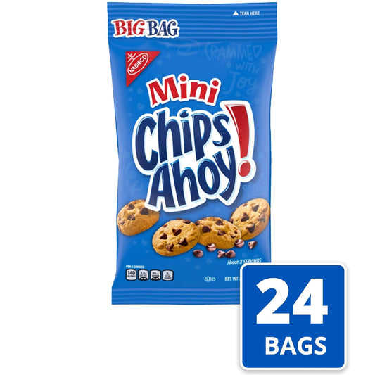 Chips Ahoy! Mini Original Chocolate Chip Cookies, Big Bag, 24 - 3 Oz Packs