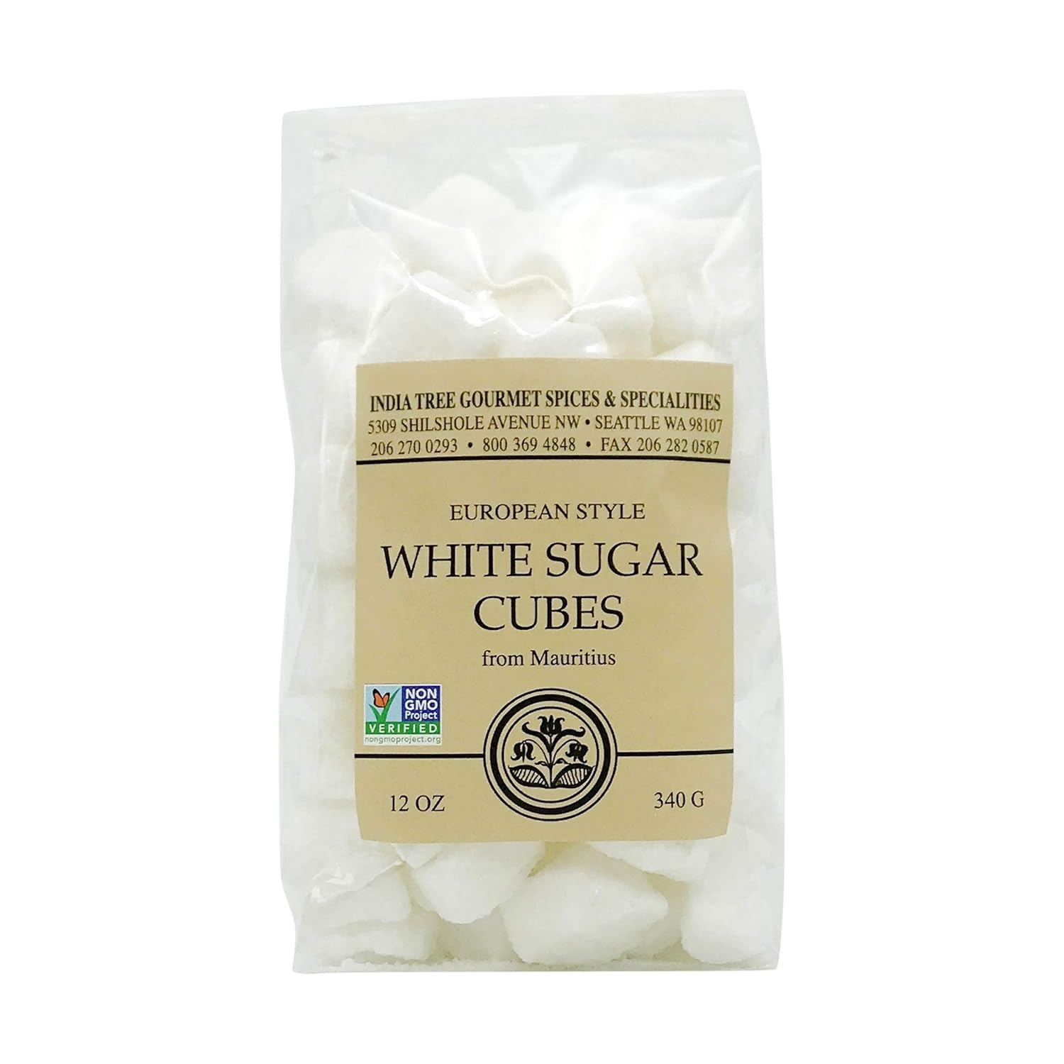 India Tree Pure White Sugar Cubes , All-Natural Gourmet Sweetener For Coffee, Tea, And Baking , 12 Oz Bag (Pack Of 1)