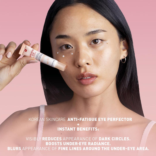 Erborian Skin Hero Eye Cream– Peach Tinted Under Eye Cream Perfector For Dark Circles, Puffiness, Wrinkles & Fine Lines - Hydrating Korean Skin Care With White Ginseng For Smooth, Radiant Skin - 10 Ml