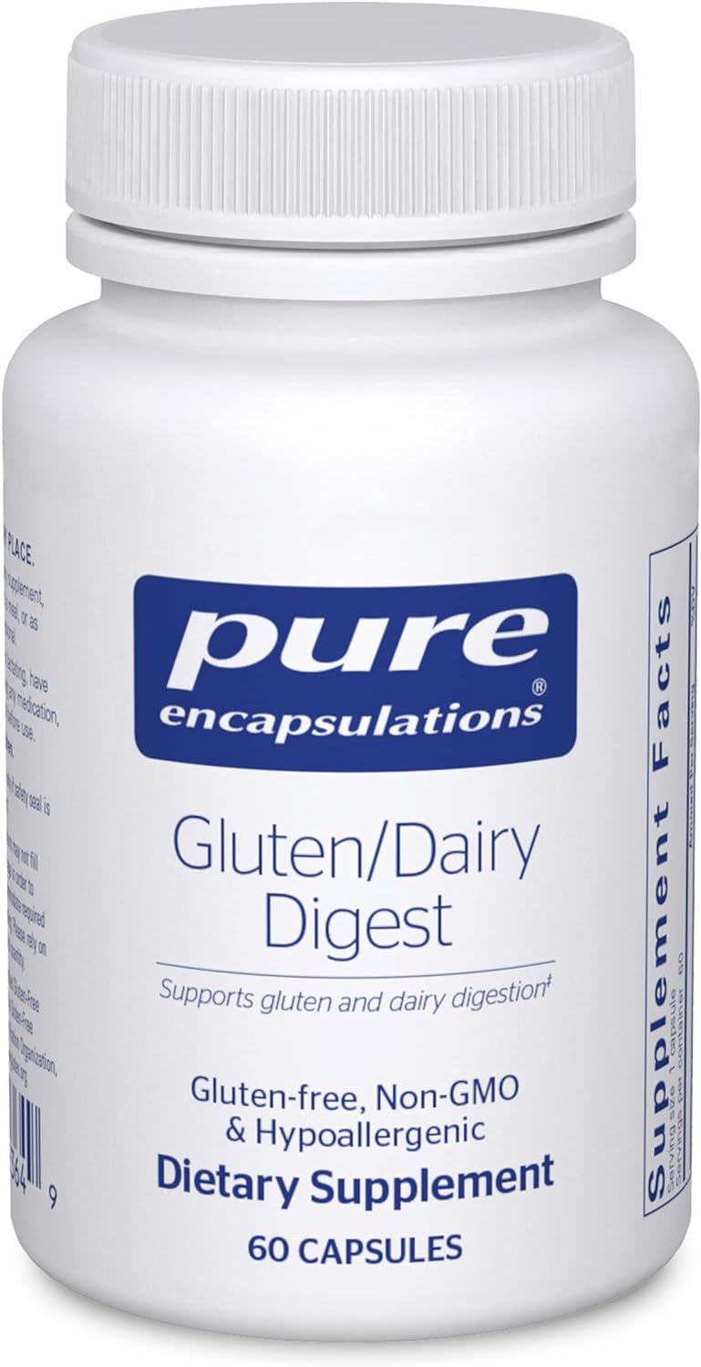 Pure Encapsulations Gluten/Dairy Digest | Unique Mix Of Enzymes To Support Healthy Gluten And Dairy Digestion* | 60 Capsules