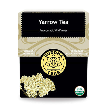 Buddha Teas Organic Yarrow Tea - Ou Kosher, Usda Organic, Ccof Organic, 18 Bleach-Free Tea Bag
