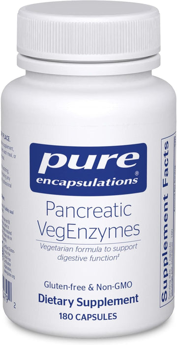 Pure Encapsulations Pancreatic Vegenzymes | Hypoallergenic Supplement For Carbohydrate, Lipid And Protein Digestion | 180 Capsules