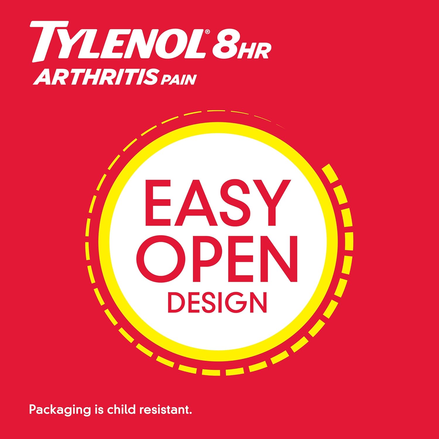 Tylenol 8Hr Arthritis Pain Relief Caplets, 650 Mg Acetaminophen For Minor Arthritis & Joint Pain, Fever Reducer, Extended Release, Gentle On Stomach, Fsa Or Hsa Eligible, 100 Ct : Health & Household