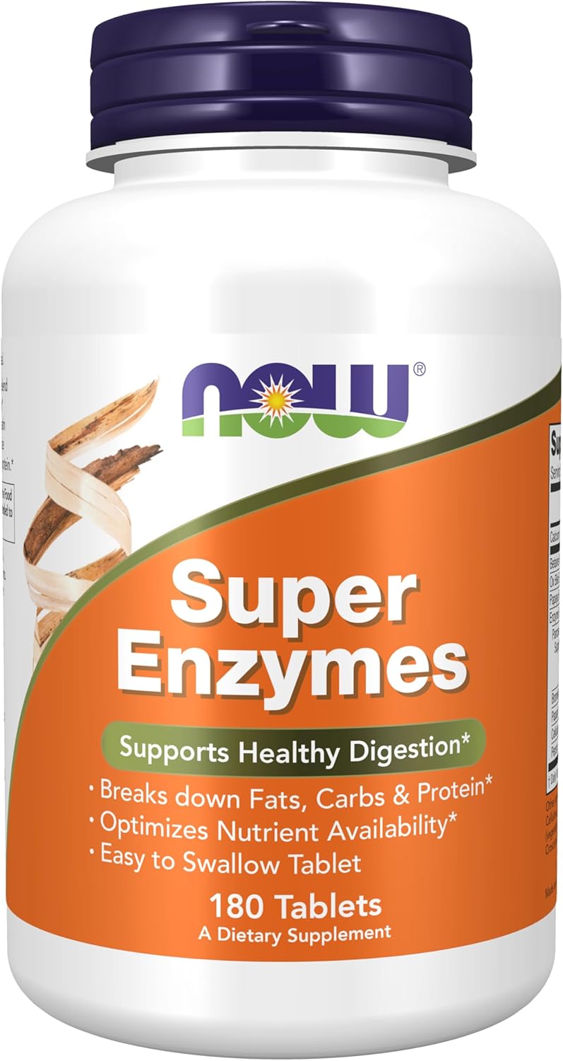 Now Foods Supplements, Super Enzymes, Formulated With Bromelain, Ox Bile, Pancreatin And Papain, Super Enzymes, 90 Tablets