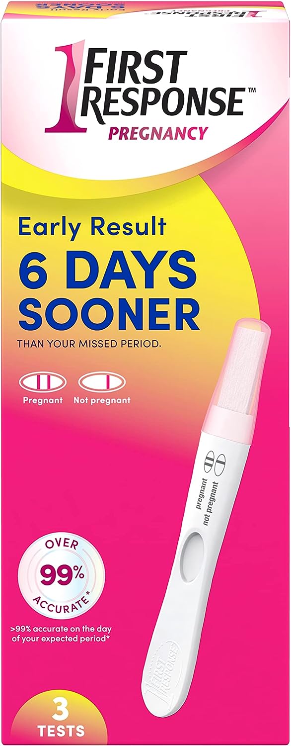 First Response Early Result Pregnancy Test, 3 Count(Pack of 1)(Packaging & Test Design May Vary)