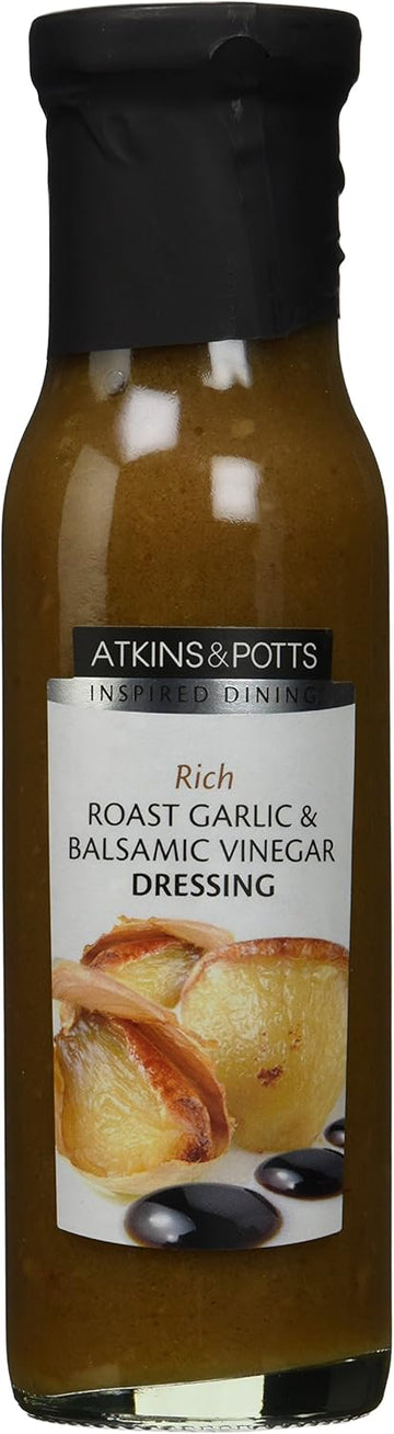 Atkins & Potts Roast Garlic & Balsamic Vinegar Dressing , 245 G