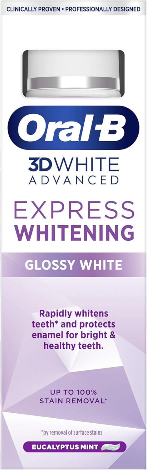 ORAL-B 3D White Advanced Express WHITENING Glossy White 75ML : Amazon.co.uk: Health & Personal Care