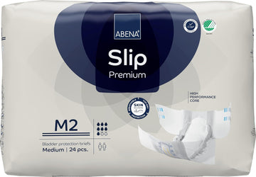 ABENA Slip Premium All-In-One Incontinence Pads For Men & Women, Eco-Labelled Womens Incontinence Pads, Mens Incontinence Pads - Medium 2, 70-110cm Waist, 2600ml Absorbency, 24PK