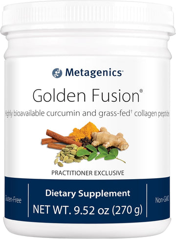 Metagenics - Golden Fusion, Highly Bioavailable Curcumin And Grass-Fed† Collagen Peptides, 30 Servings