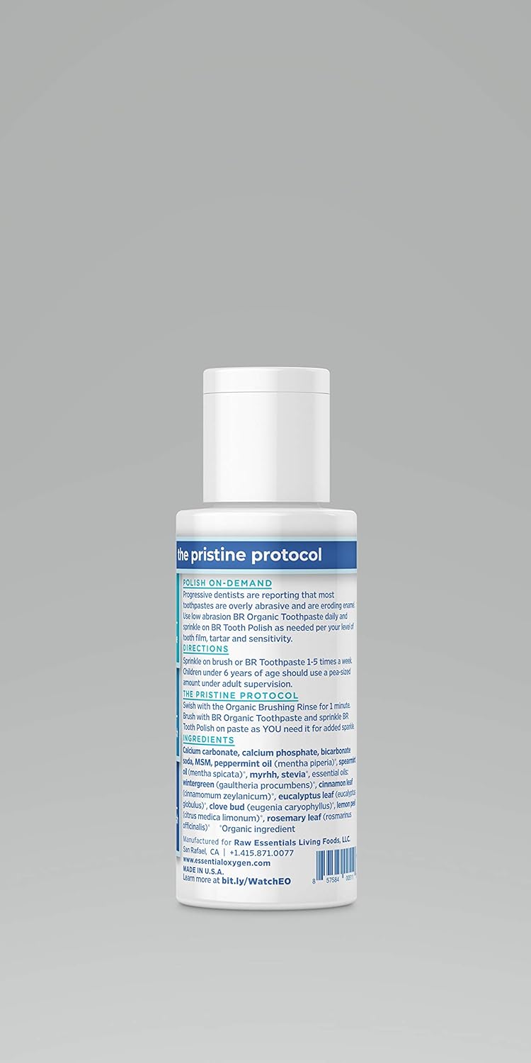 Essential Oxygen Pristine Protocol A 3-Step System (1. Rinse 2. Brush 3. Polish) for Your Best Smile Ever, 3 Count, Combo Pack : Health & Household