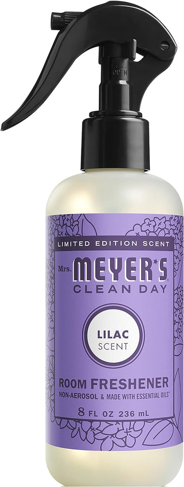 Mrs. Meyer’s Clean Day Room Freshener Spray, Lilac Scent, Limited Edition Scent Made with Essential Oils, Non-Aerosol, 8 fl oz Spray Bottle (Pack of 1)