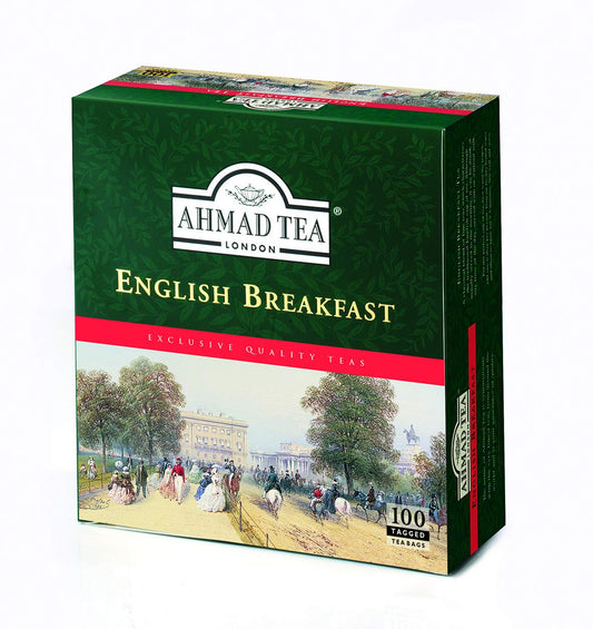 Ahmad Tea Black Tea, English Breakfast Teabags, 100 Ct - Caffeinated And Sugar-Free