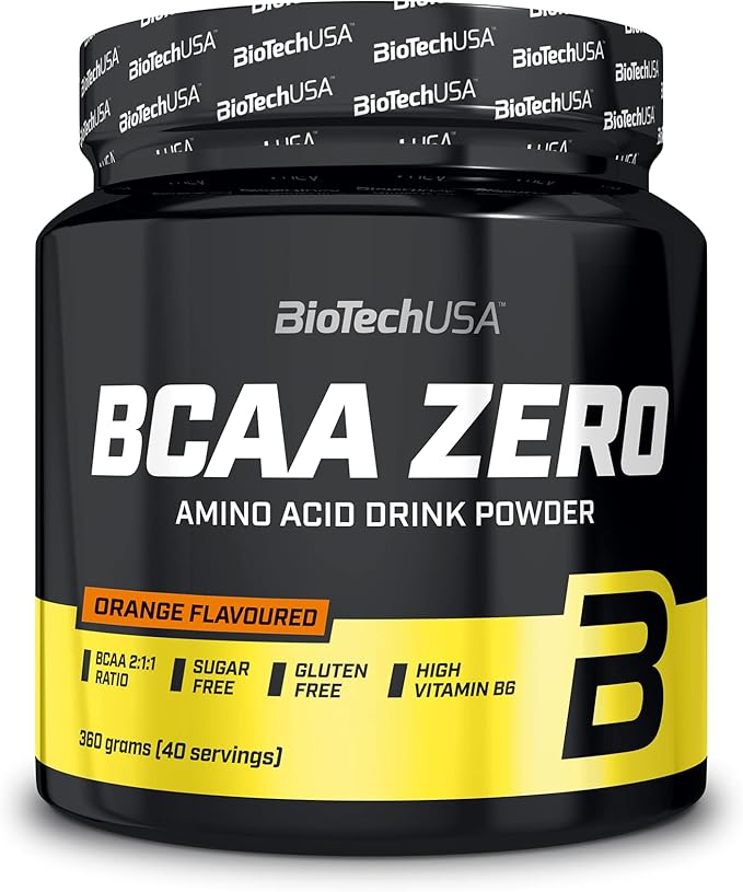 Biotechusa Bcaa Zero | Essential Amino Acid Powder | 6G Bcaa With Instant L-Leucine | Vegan | Sugar-Free, Lactose-Free, Gluten-Free, 360 G, Orange
