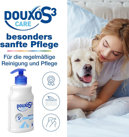Douxo S3 Care Shampoo | Ultra-Gentle Cleansing Cat Shampoo | Dog Shampoo Sensitive Skin | Regular Use Pet Shampoo | Hypoallergenic Dog Shampoo | Douxo Shampoo For Dogs | Hydrating & Detangling | 200Ml