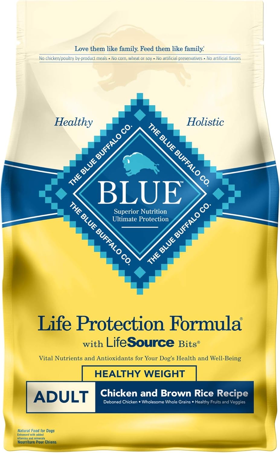 Blue Buffalo Life Protection Formula Natural Adult Healthy Weight Dry Dog Food, Chicken And Brown Rice 6-Lb