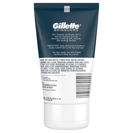 Gillette Skinguard Face Moisturizer For Men, 3.4 Oz Skin Restoring Moisturizer With Shea Butter And Vitamin E