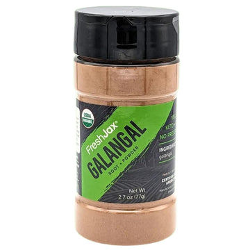 FreshJax Organic Galangal Root Powder (2.7 oz Bottle) Non GMO, Gluten Free, Keto, Paleo, No Preservatives Galangal Powder | Handcrafted in Jacksonville, Florida