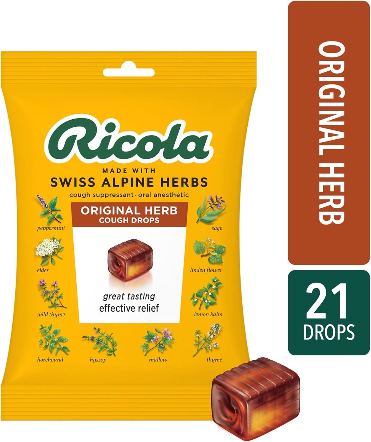 Ricola Cough Drops 21ct. (Pack of 6)