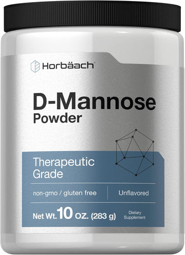 Horbäach D-Mannose Powder | 10Oz | Vegetarian, Non-Gmo, And Gluten Free Formula | Therapeutic Grade D-Mannose Supplement | Unflavored Powder