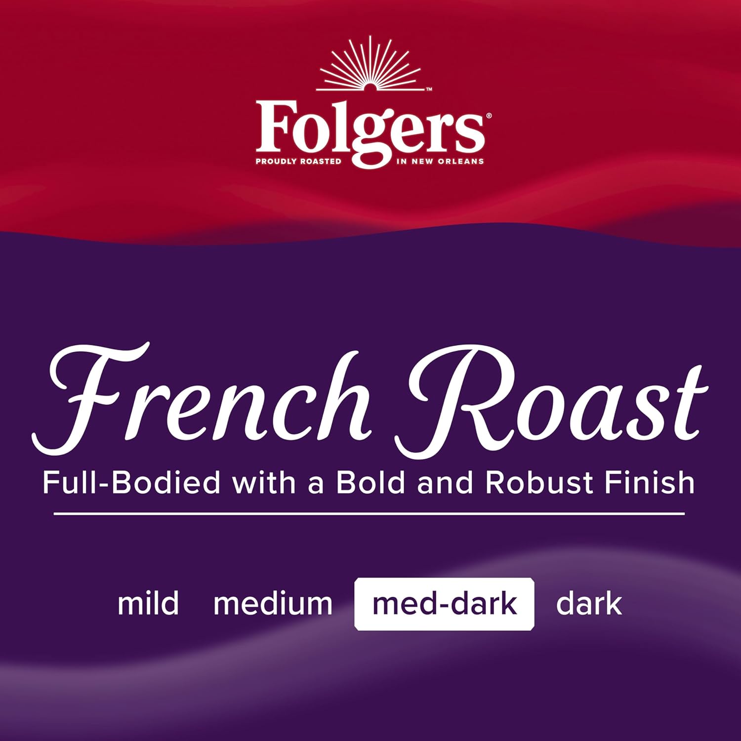Folgers French Roast Medium Dark Roast Ground Coffee, 22.6 Ounces (Pack of 6) : Grocery & Gourmet Food