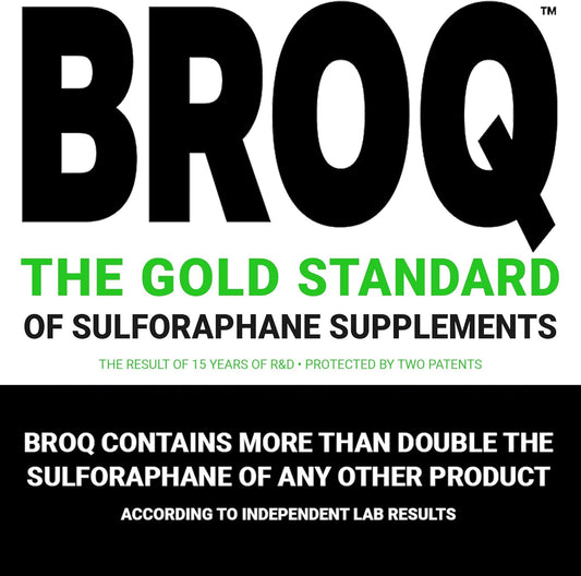 Broq - The Gold Standard Of Sulforaphane Supplements - More Than 2X Any Other Product - See Independent Lab Tests - The Worlds Only High Potency Natural Stabilized Sulforaphane - Same As Prostaphane