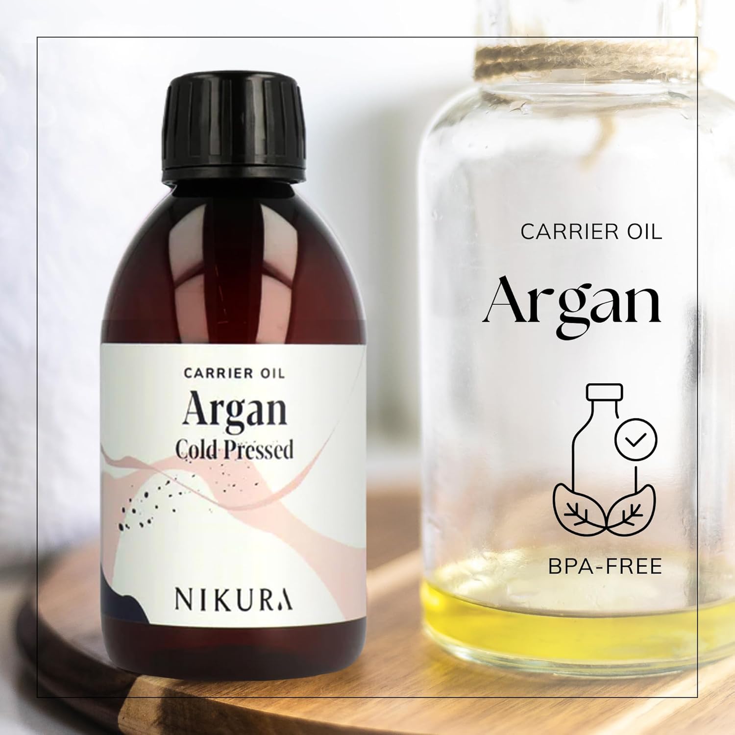 Nikura Argan Oil Cold Pressed - 250ml | For Hair Growth, Face, Skin | 100% Pure | Perfect for Natural Moisturiser & Conditioner, Hair Mask, Body Oil, Cuticles | Vegan & UK Made | BPA Free : Amazon.co.uk: Health & Personal Care