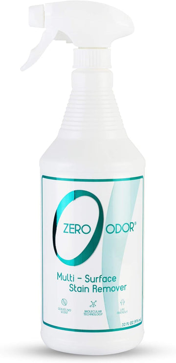 Zero Odor – Multi-Surface Stain Remover & Odor Eliminator - Remove Stains and Odor Patented Molecular Technology Best for Carpet, Rug, Linens, Furniture, Floors, 32oz (Over 700 Sprays)